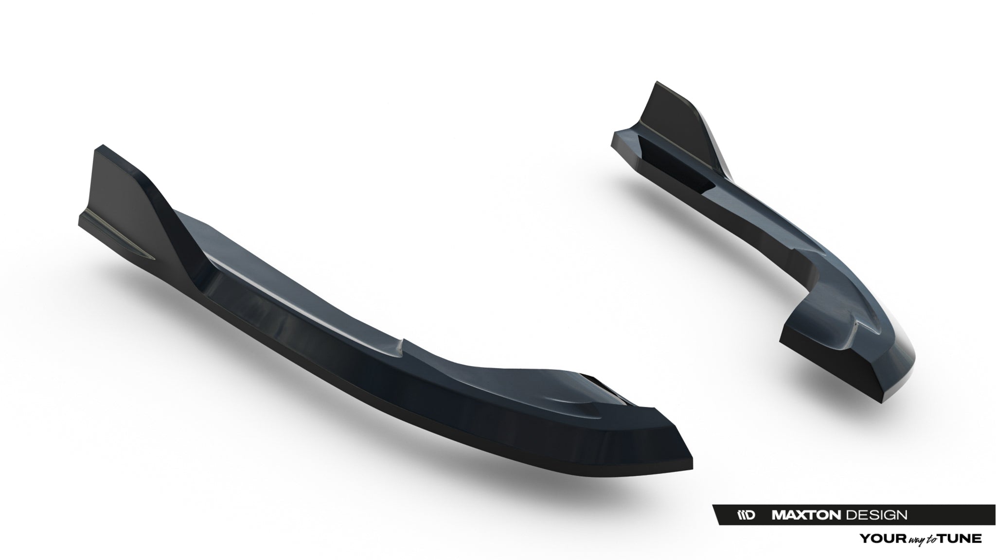 Maxton Design Heck Ansatz Flaps Diffusor V.2 passend für VW Golf R Variant Mk8 / Mk8 Facelift schwarz Hochglanz