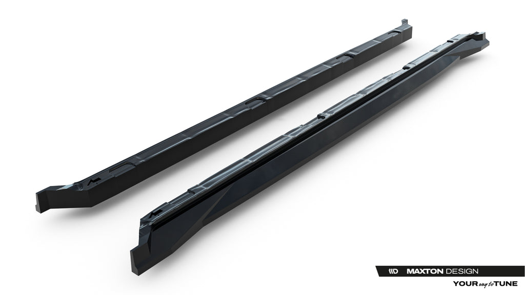 Maxton Design Street+ Seitenschweller Leisten passend für Skoda Kodiaq RS Mk2 schwarz Hochglanz