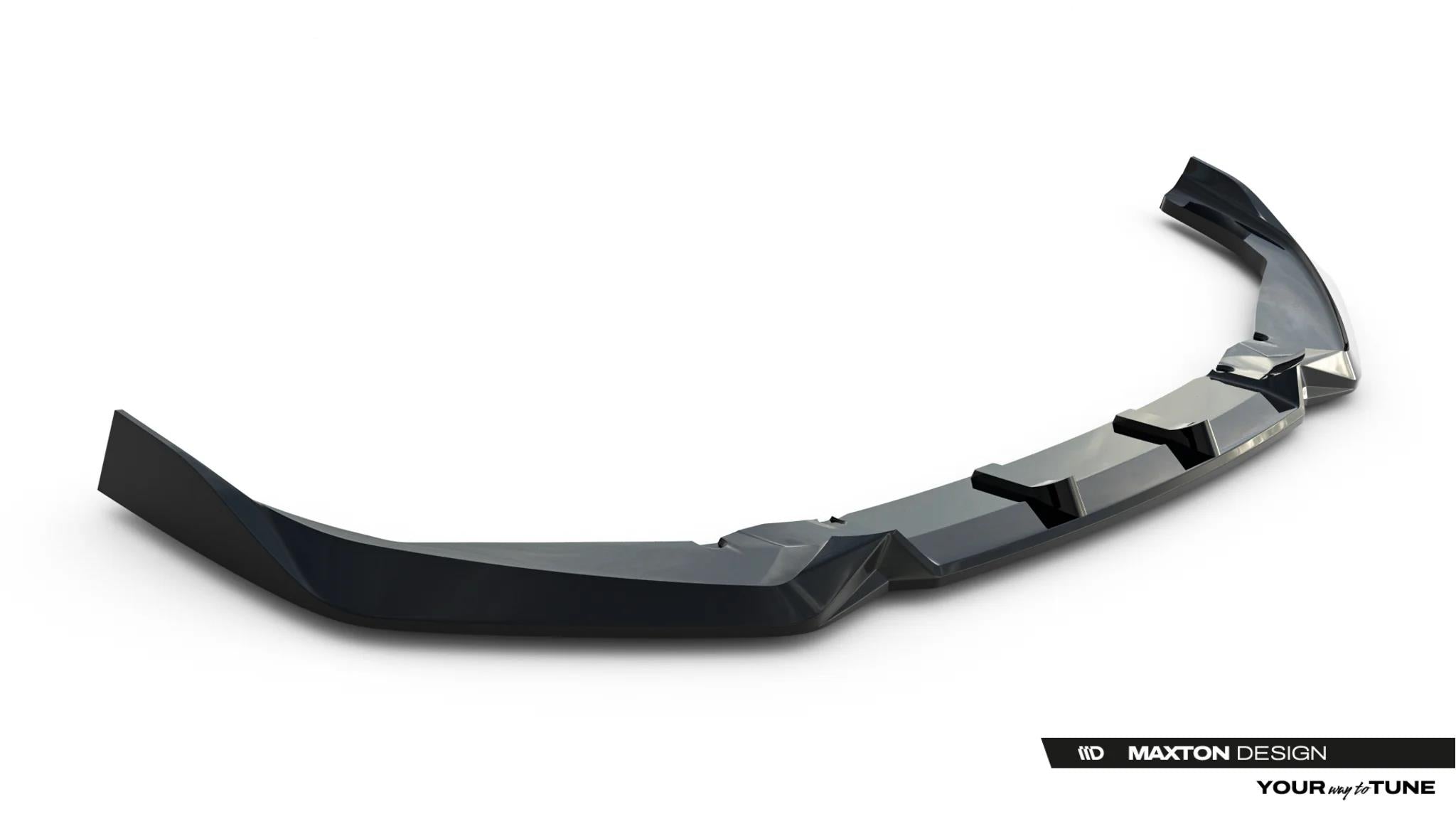 Maxton Design Street+ Spoilerlippe Front Ansatz V.2 passend für Toyota GR Yaris Mk4 Facelift schwarz Hochglanz