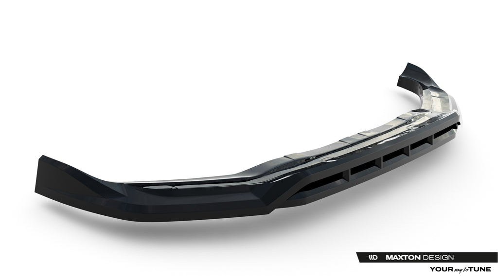 Maxton Design Street+ Spoilerlippe Front Ansatz passend für BMW X1 M35i U11 schwarz Hochglanz