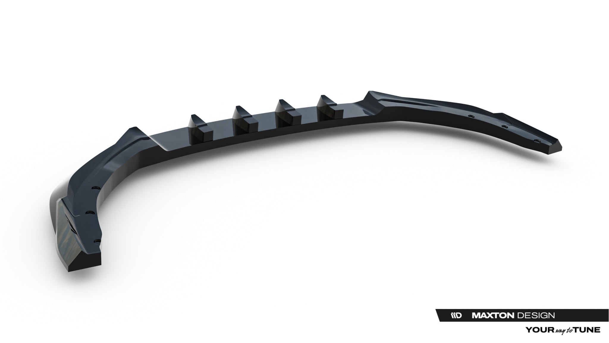 Maxton Design Street+ Spoilerlippe Front Ansatz V.2 passend für MG 3 Mk1 schwarz Hochglanz