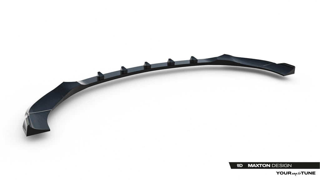 Maxton Design Street+ Spoilerlippe Front Ansatz passend für Mercedes-AMG E53 Limousine / Kombi W214 schwarz Hochglanz