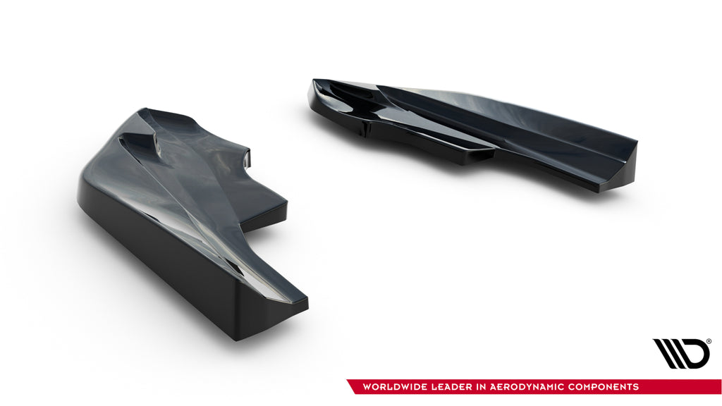 Maxton Design Heck Ansatz Flaps Diffusor V.6 passend für VW Golf R Hatchback Mk8 Facelift schwarz Hochglanz