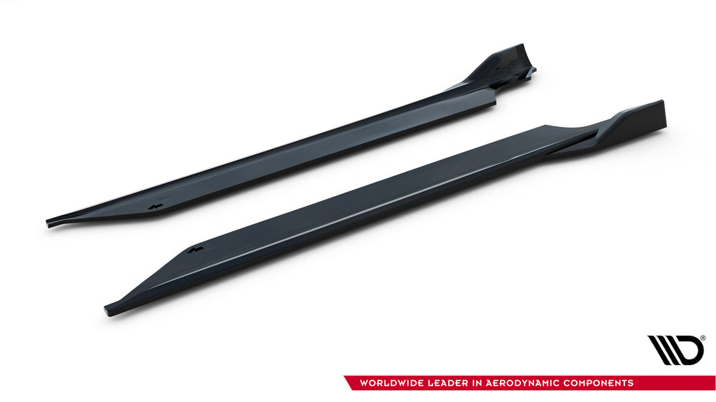 Maxton Design Street+ Seitenschweller Leisten V.2 passend für Porsche 911 Carrera Sport Design 992 schwarz Hochglanz