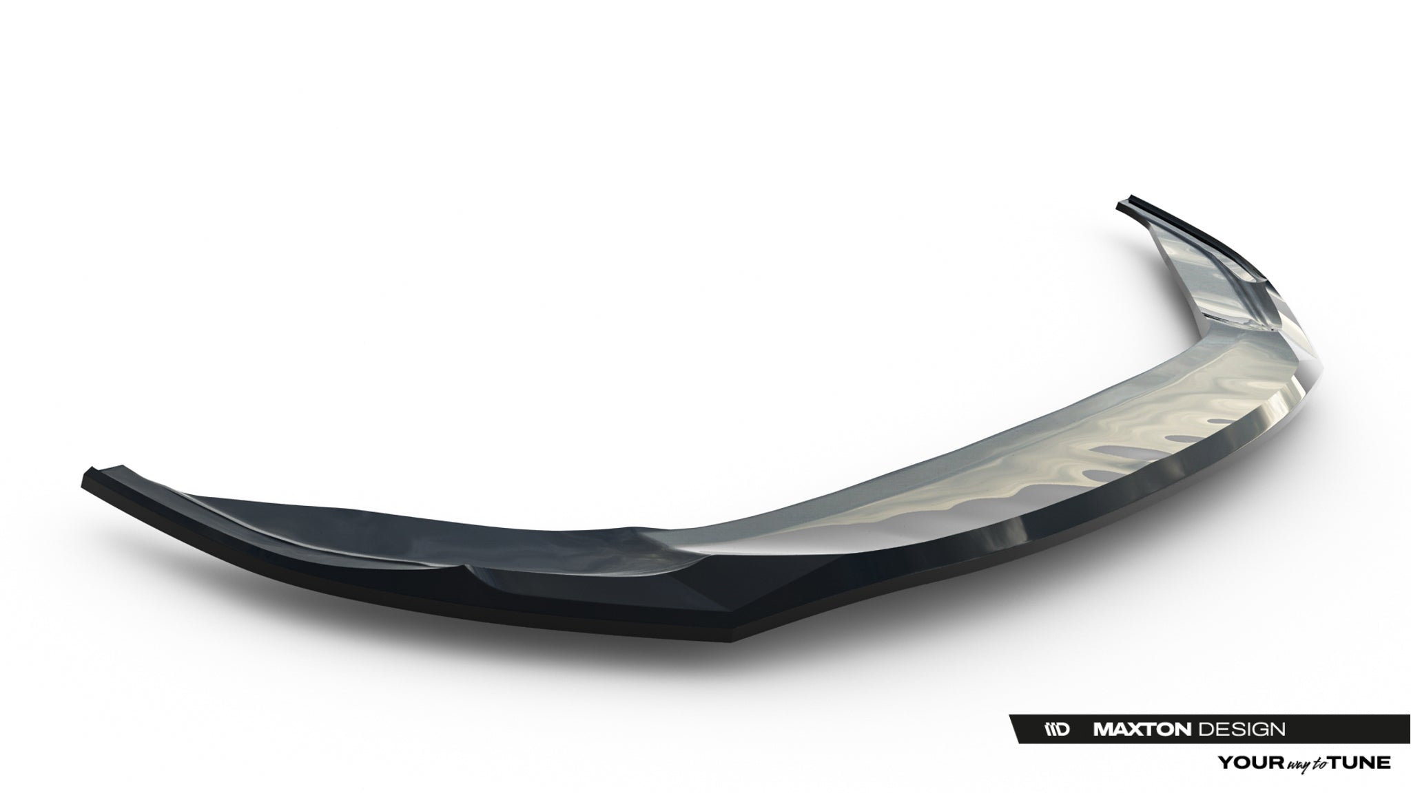 Maxton Design Street+ Spoilerlippe Front Ansatz V.2 passend für VW Jetta GLI Mk7 Facelift 2 schwarz Hochglanz