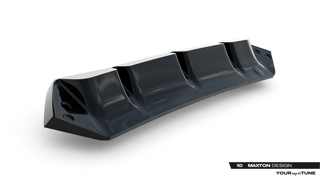 Maxton Design Street+ Mittlerer Diffusor RACE passend für BMW M5 F90 / F90 Facelift schwarz Hochglanz