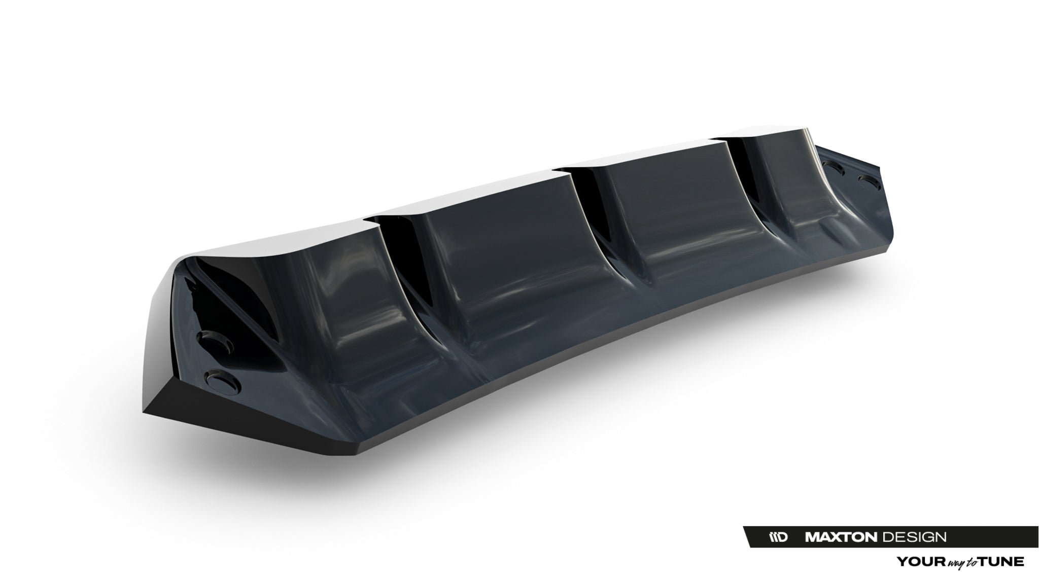 Maxton Design Street+ Mittlerer Diffusor RACE passend für BMW M5 F90 / F90 Facelift schwarz Hochglanz