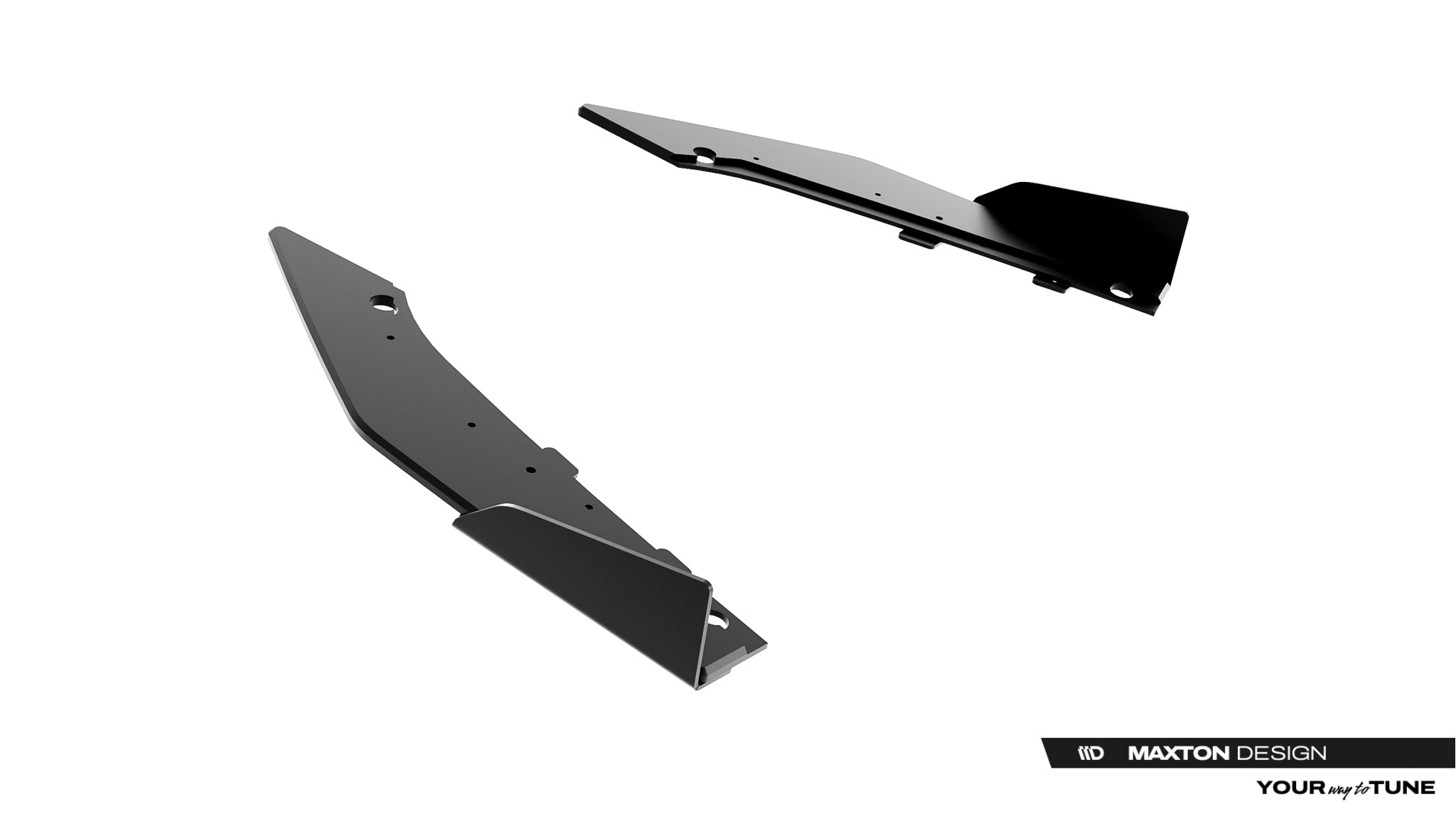 Maxton Design Street Pro Heck Ansatz Flaps Diffusor + Flaps passend für Cupra Leon ST Mk1 Facelift schwarz Hochglanz