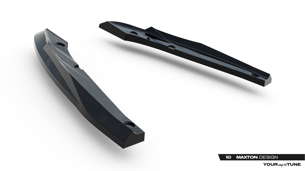 Maxton Design Heck Ansatz Flaps Diffusor V.4 passend für Cupra Leon ST Mk1 Facelift schwarz Hochglanz