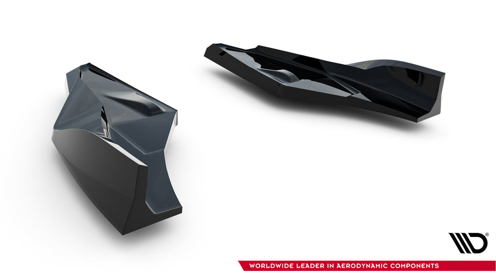 Maxton Design Heck Ansatz Flaps Diffusor V.4 passend für Audi S3 Sportback 8Y Facelift schwarz Hochglanz