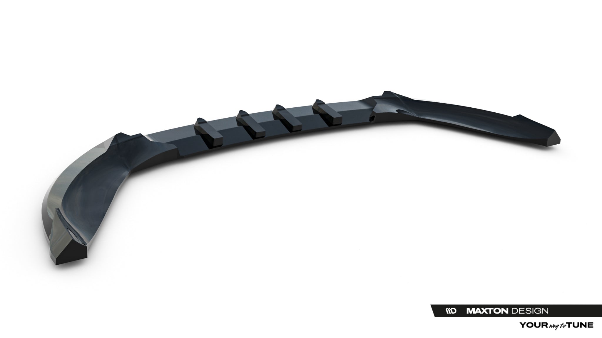 Maxton Design Street+ Spoilerlippe Front Ansatz passend für Mercedes-Benz GLA 45 AMG X156 Facelift schwarz Hochglanz
