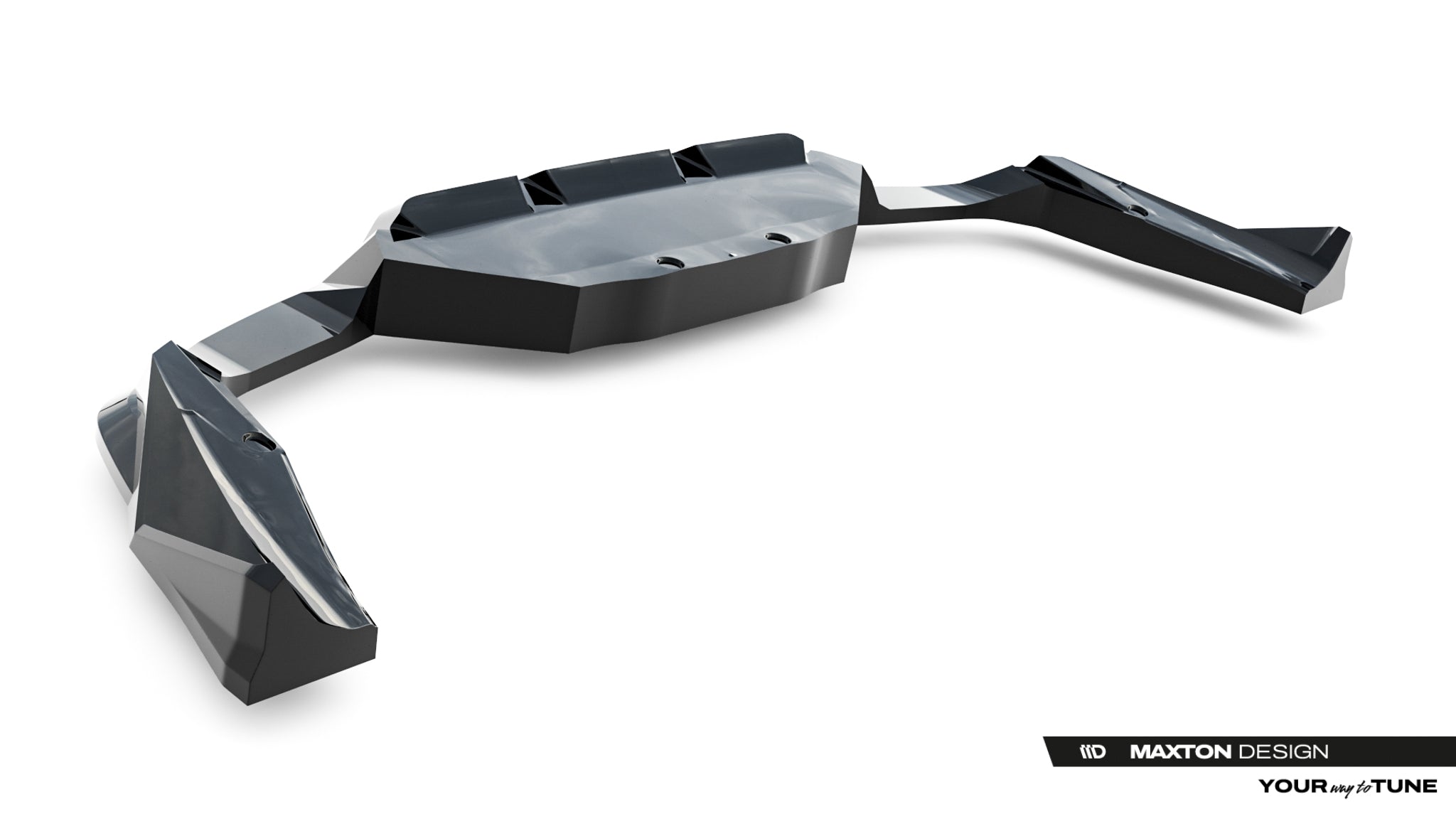 Maxton Design Street+ Mittlerer Diffusor RACE passend für BMW X2 M35i U10 schwarz Hochglanz