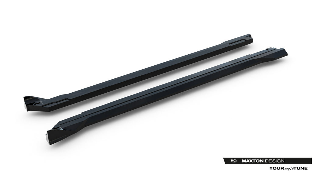 Maxton Design Street+ Seitenschweller Leisten passend für Hyundai Tucson Mk4 Facelift schwarz Hochglanz