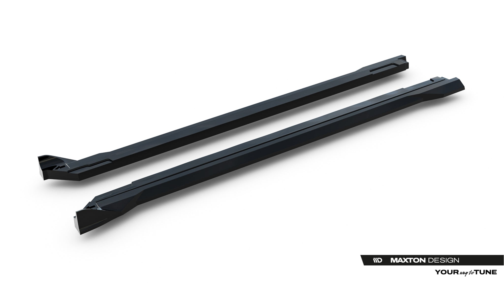 Maxton Design Street+ Seitenschweller Leisten passend für Hyundai Tucson Mk4 Facelift schwarz Hochglanz