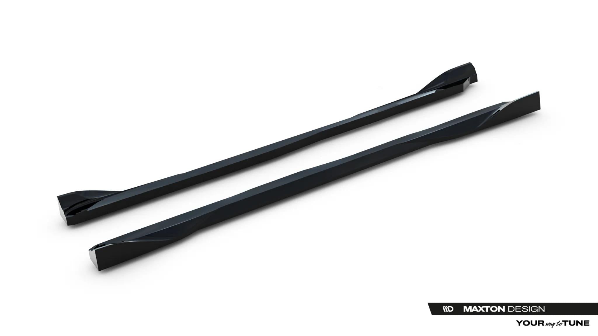 Maxton Design Street+ Seitenschweller Leisten V.2 passend für Toyota GR Yaris Mk4 Facelift schwarz Hochglanz