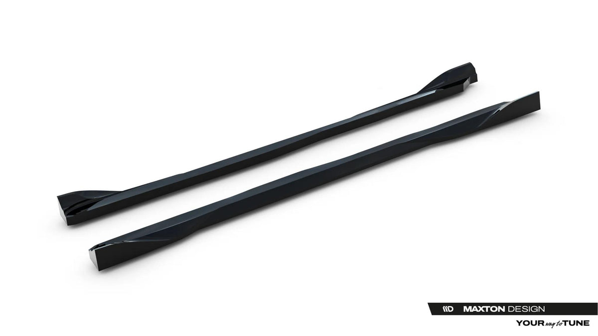 Maxton Design Street+ Seitenschweller Leisten V.2 für Toyota GR Yaris Mk4 / Mk4 Facelift [2020-2024] | Schwarz Hochglanz | ABS-Kunststoff | mit TTG (eintragungsfrei)