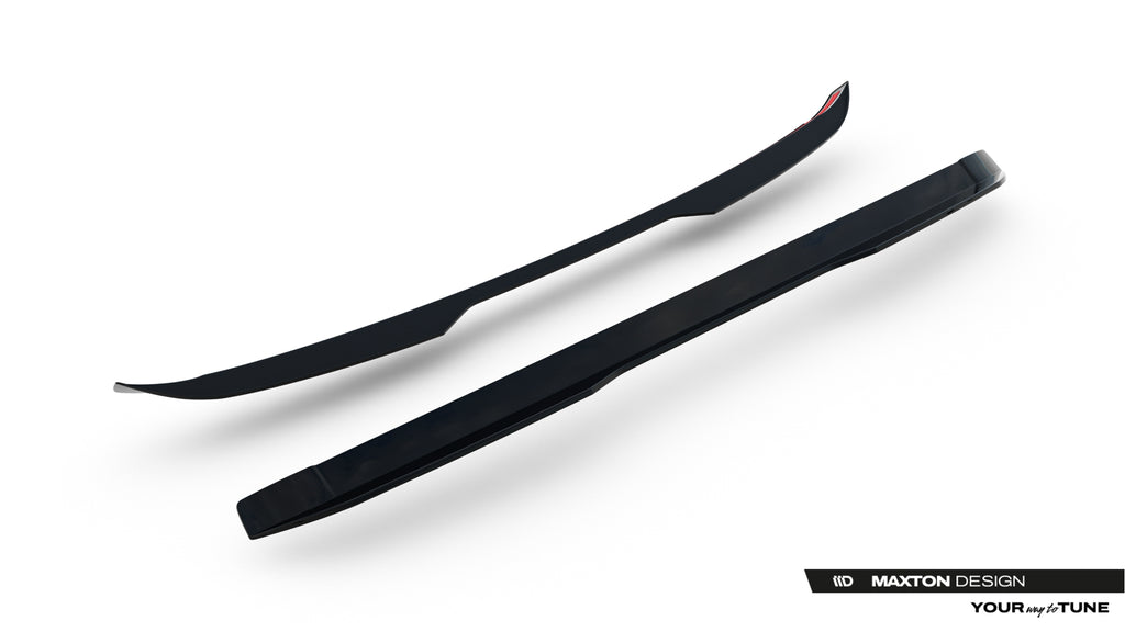 Maxton Design Niedriger Spoiler CAP passend für Porsche Macan EV Mk1 schwarz Hochglanz