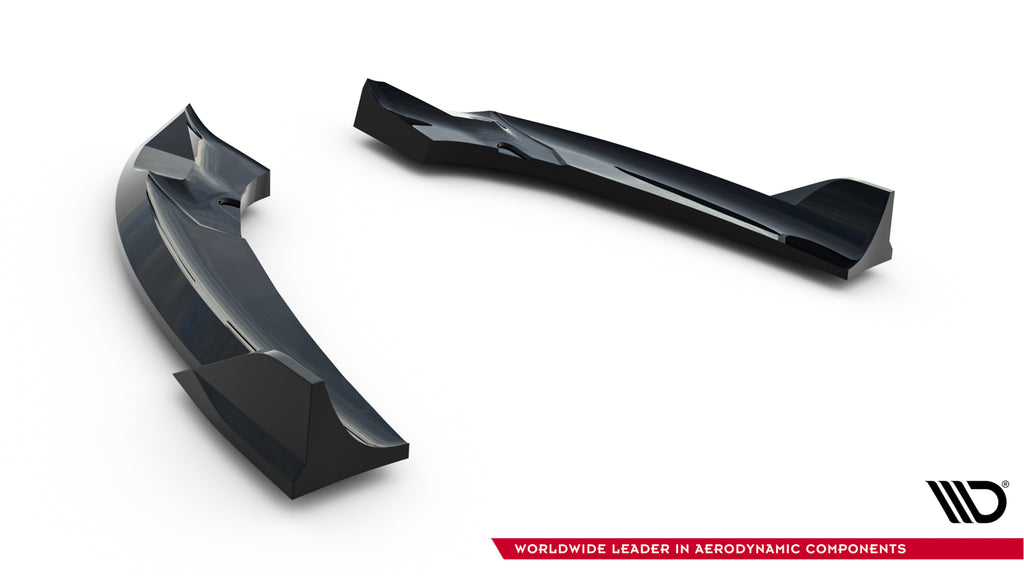 Maxton Design Heck Ansatz Flaps Diffusor passend für Dodge Charger RT Scat Pack Widebody Mk3 Facelift schwarz Hochglanz