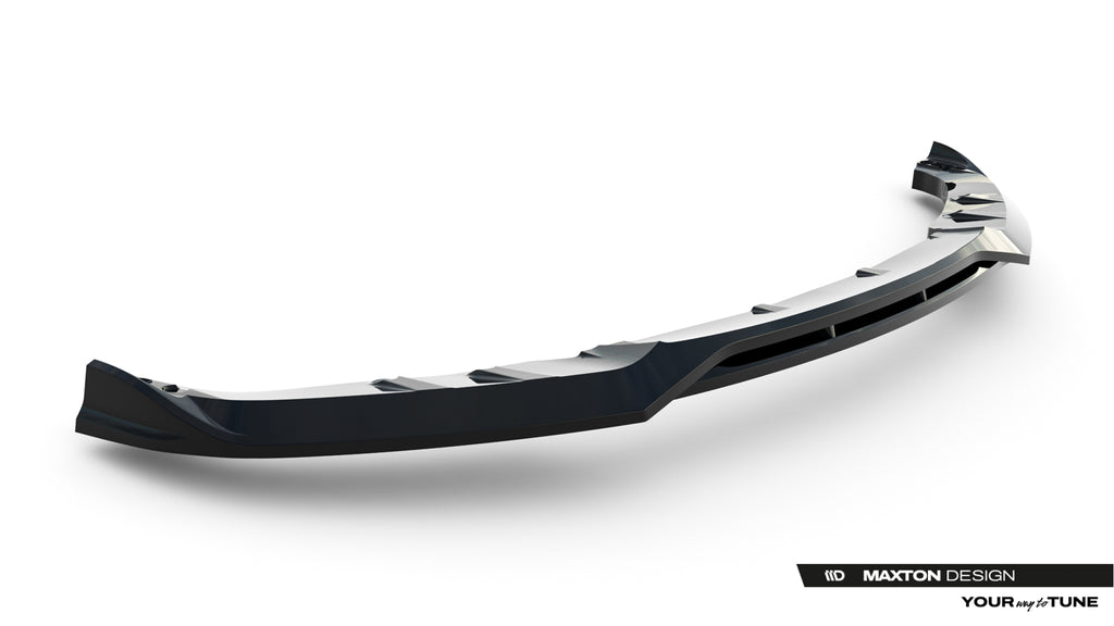 Maxton Design Street+ Spoilerlippe Front Ansatz passend für BMW 3er Sportline Limousine / Touring F30 / F31 schwarz Hochglanz