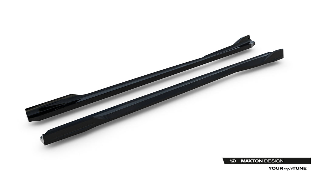 Maxton Design Street+ Seitenschweller Leisten passend für BMW X3 M50 G45 schwarz Hochglanz