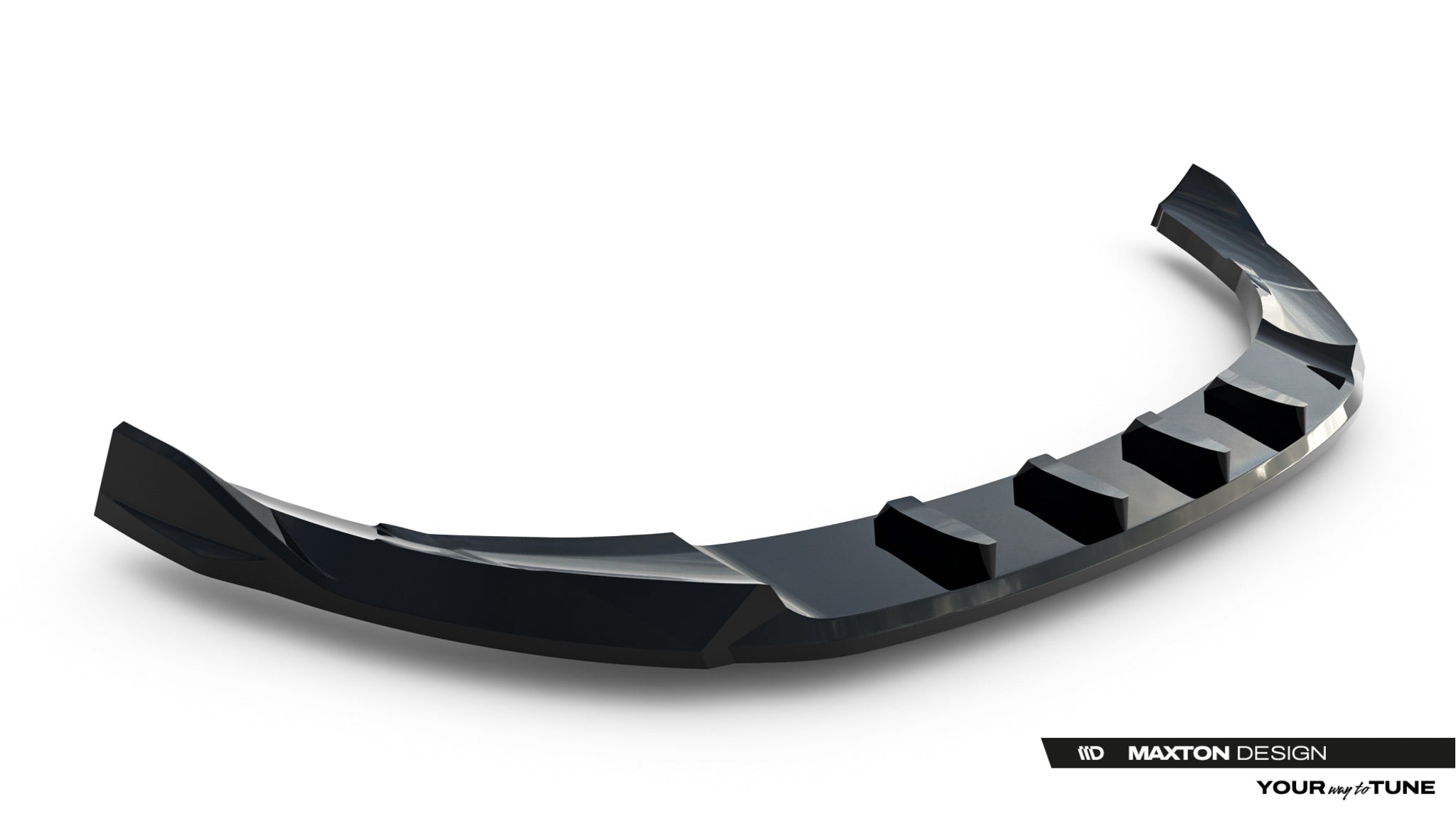 Maxton Design Street+ Spoilerlippe Front Ansatz Passend für Opel Grandland Mk1 Schwarz Hochglanz