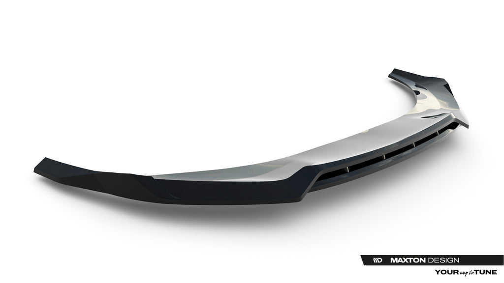 Maxton Design Street+ Spoilerlippe Front Ansatz V.1 passend für Audi A6 S-Line C9 schwarz Hochglanz