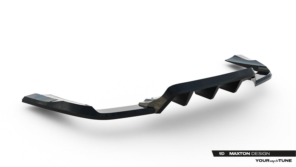 Maxton Design Street+ Mittlerer Diffusor RACE passend für Land Rover Range Rover Sport Mk2 Facelift schwarz Hochglanz