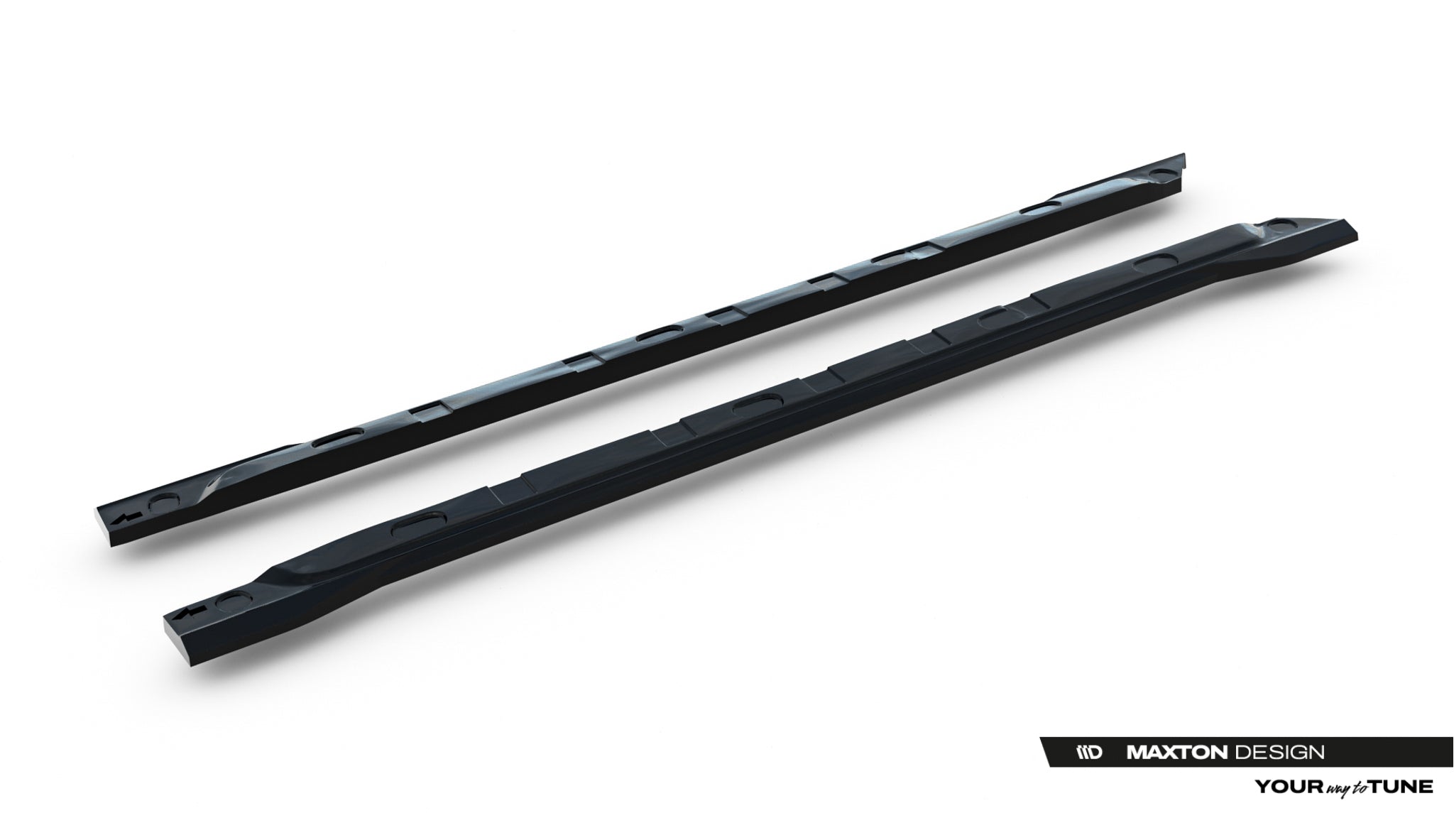 Maxton Design Street+ Seitenschweller Leisten passend für Renault Clio Mk5 Facelift schwarz Hochglanz