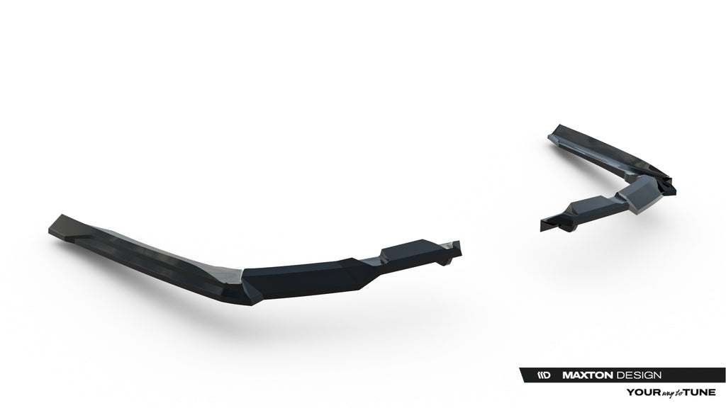 Maxton Design Heck Ansatz Flaps Diffusor V.1 passend für BMW 5er / i5 M-Paket Limousine / Touring G60 / G61 schwarz Hochglanz