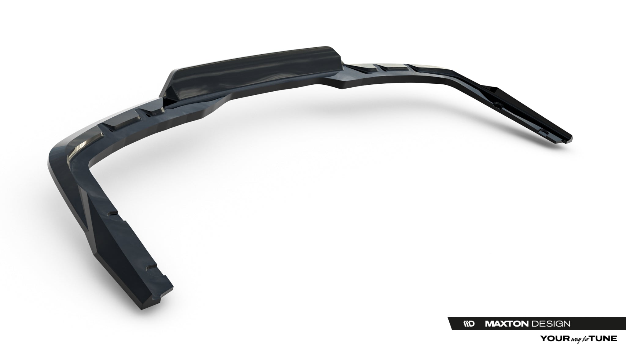 Maxton Design Street+ Mittlerer Diffusor RACE passend für BMW 2 M-Paket Gran Coupe F74 schwarz Hochglanz