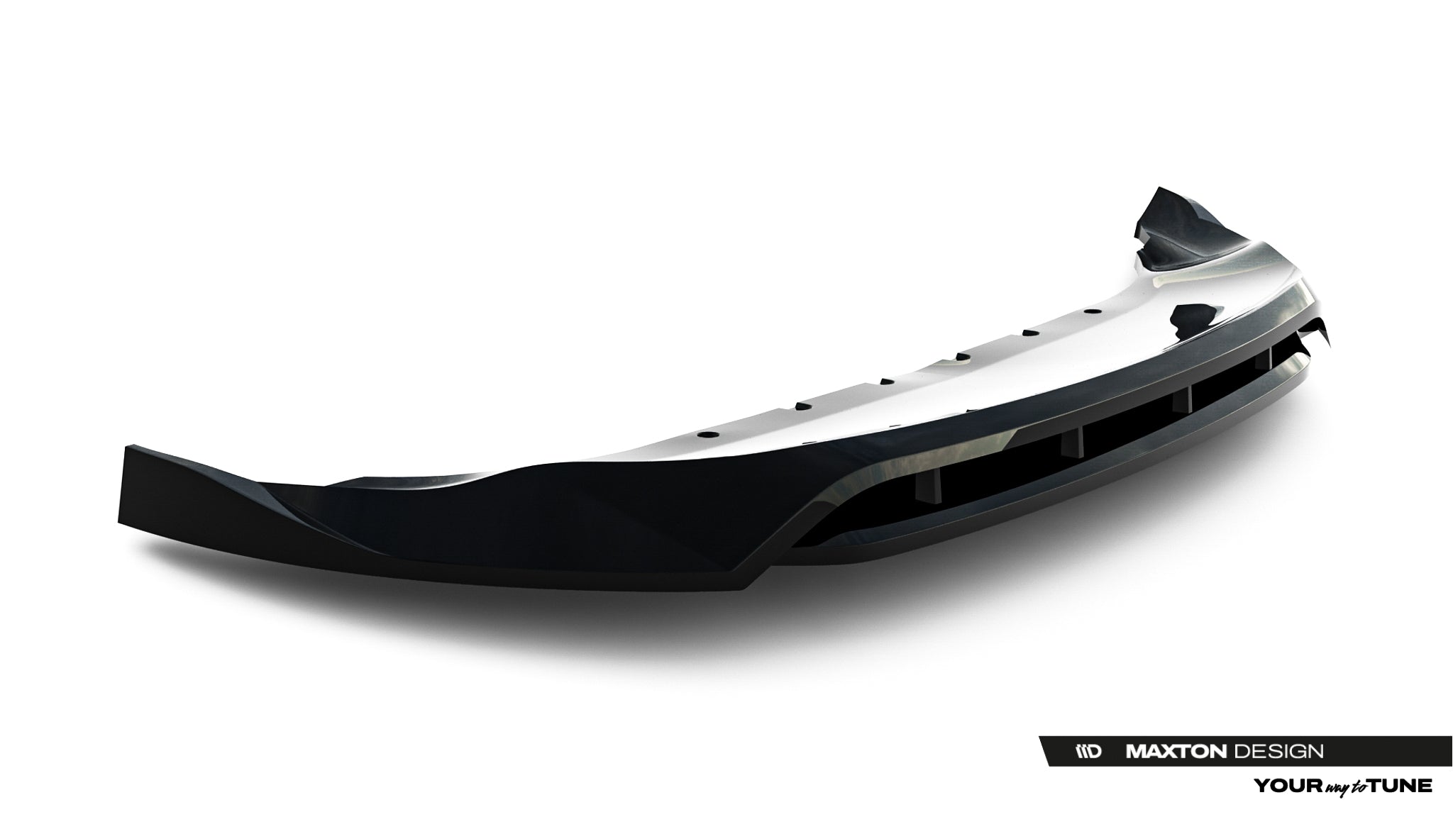 Maxton Design Street+ Spoilerlippe Front Ansatz passend für Ford Kuga ST-Line Mk2 Facelift schwarz Hochglanz