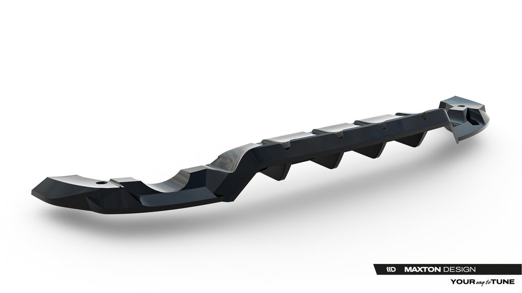 Maxton Design Street+ Mittlerer Diffusor RACE passend für Mercedes-AMG GLA 35 H247 Facelift schwarz Hochglanz
