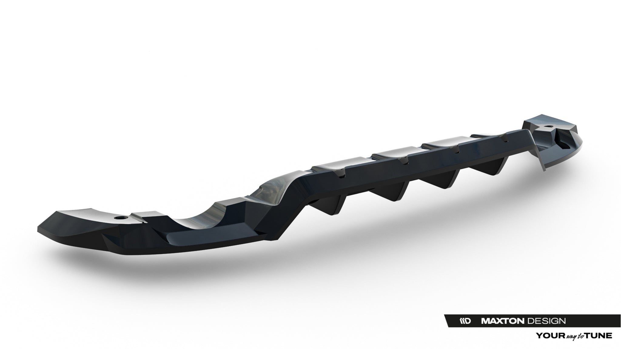 Maxton Design Street+ Mittlerer Diffusor RACE passend für Mercedes-AMG GLA 35 H247 Facelift schwarz Hochglanz