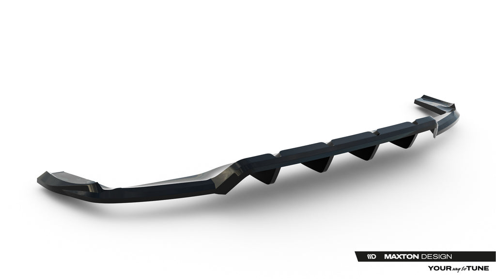 Maxton Design Street+ Mittlerer Diffusor RACE passend für Mercedes-Benz GLA 45 AMG X156 Facelift schwarz Hochglanz