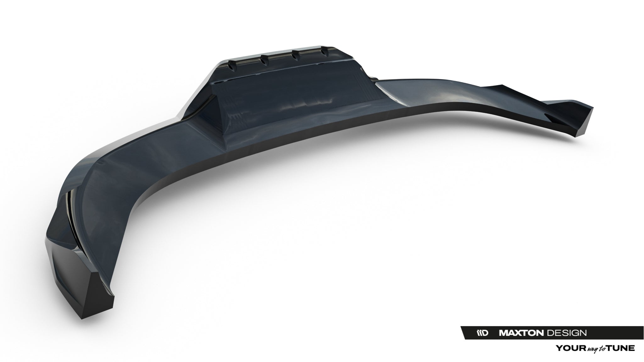 Maxton Design Street+ Mittlerer Diffusor RACE passend für V.3 Cupra Terramar Mk1 (mit AHK) schwarz Hochglanz