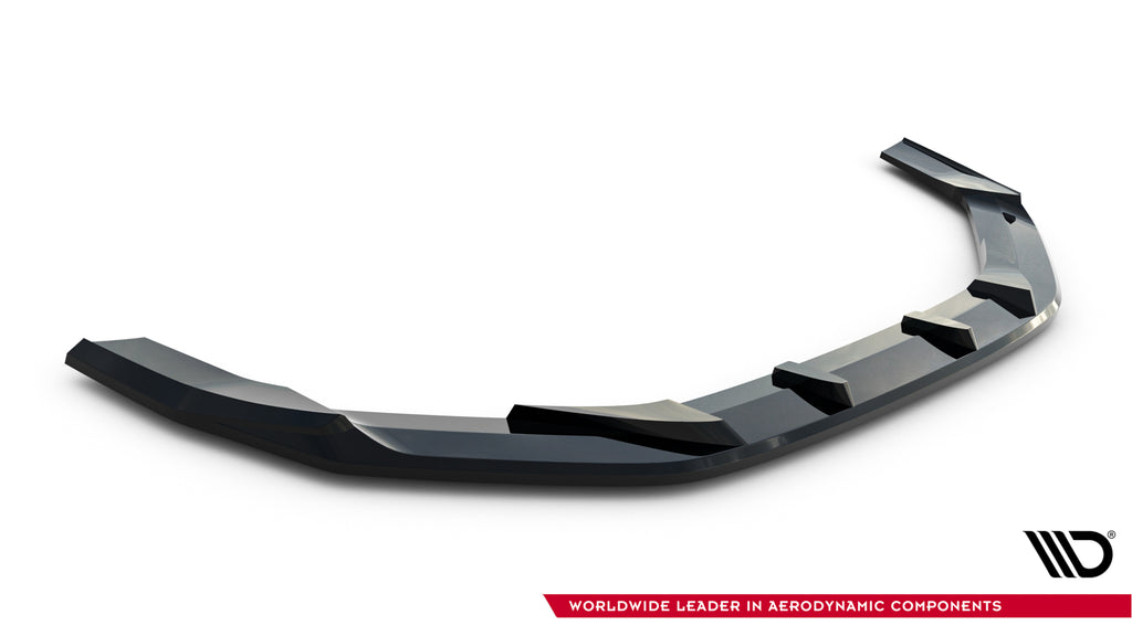 Maxton Design Street+ Spoilerlippe Front Ansatz V.1 passend für Audi RS3 Sportback 8Y Facelift schwarz Hochglanz