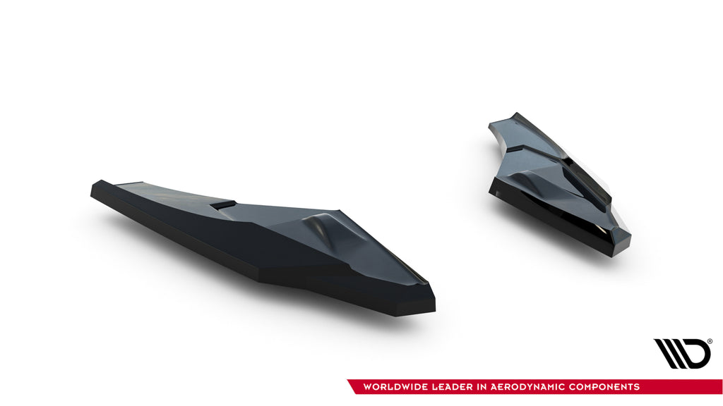 Maxton Design Heck Ansatz Flaps Diffusor V.3 passend für Audi S3 Sportback 8Y Facelift schwarz Hochglanz