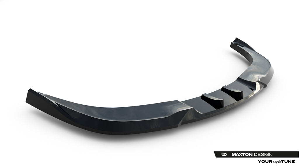 Maxton Design Street+ Spoilerlippe Front Ansatz Passend für Dodge Grand Caravan Mk5 Facelift Schwarz Hochglanz