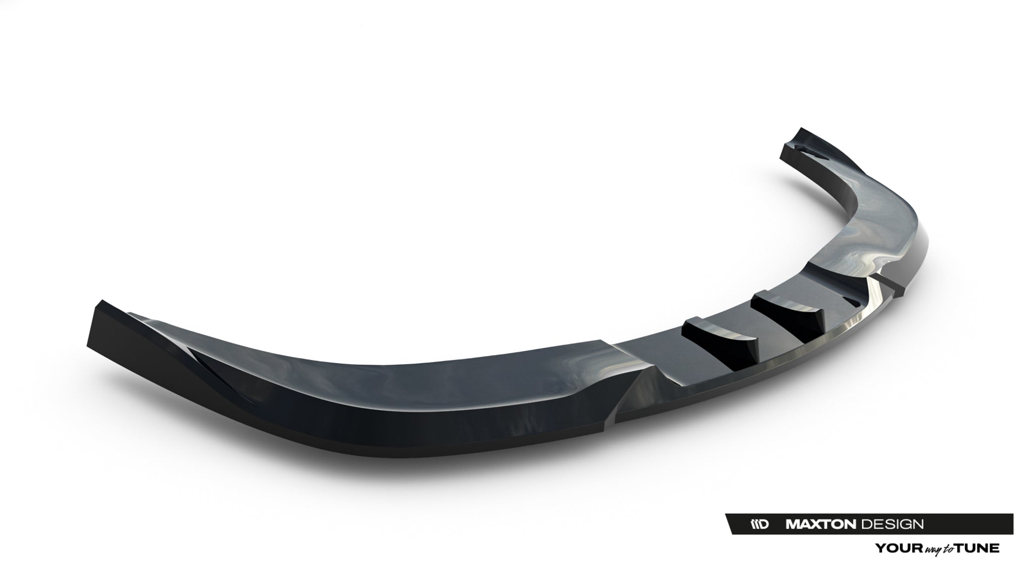 Maxton Design Street+ Spoilerlippe Front Ansatz Passend für Dodge Grand Caravan Mk5 Facelift Schwarz Hochglanz