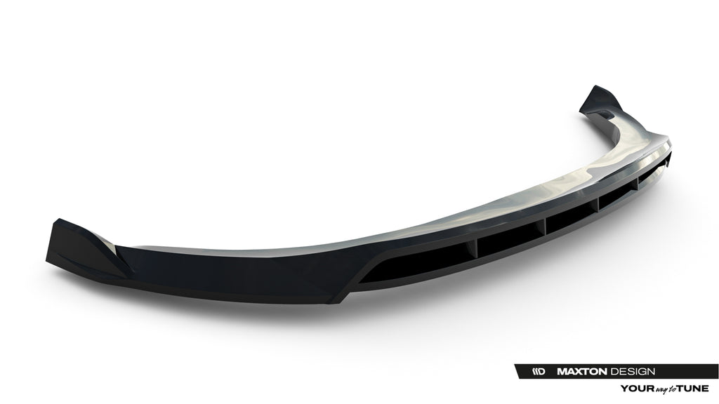 Maxton Design Street+ Spoilerlippe Front Ansatz passend für Tesla Model Y Premium Mk1 Facelift schwarz Hochglanz