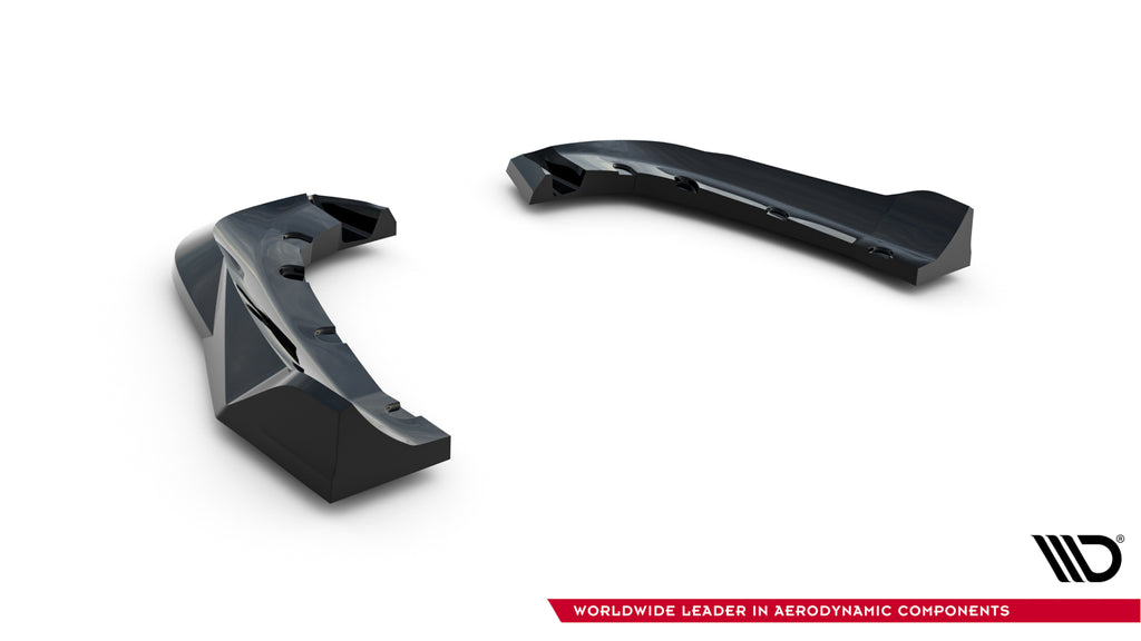 Maxton Design Heck Ansatz Flaps Diffusor V.2 passend für Alfa Romeo Stelvio Mk1 schwarz Hochglanz