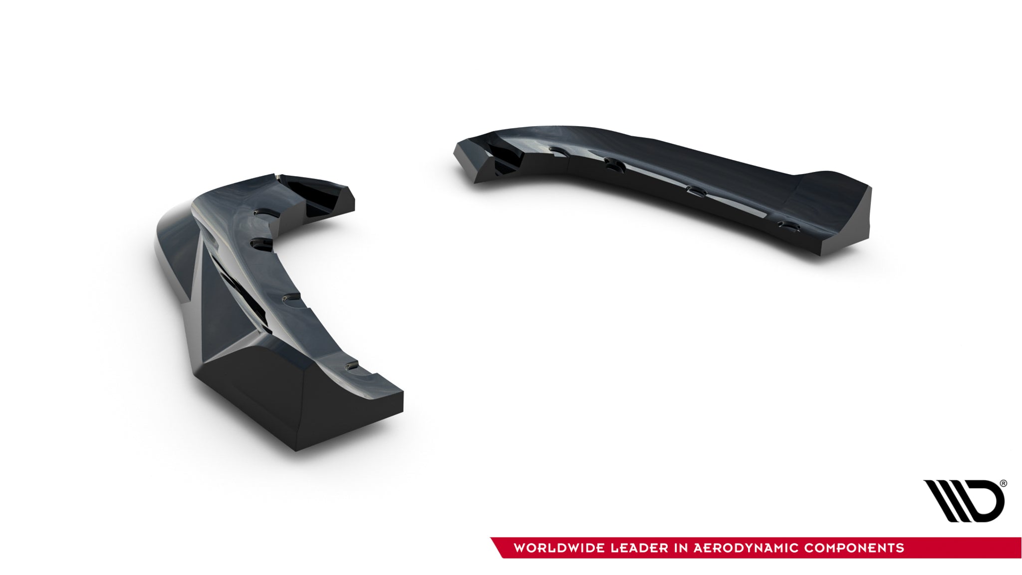 Maxton Design Heck Ansatz Flaps Diffusor V.2 passend für Alfa Romeo Stelvio Mk1 schwarz Hochglanz