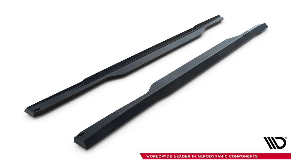 Maxton Design Street+ Seitenschweller Leisten passend für BMW M5 Limousine / Touring G90 schwarz Hochglanz