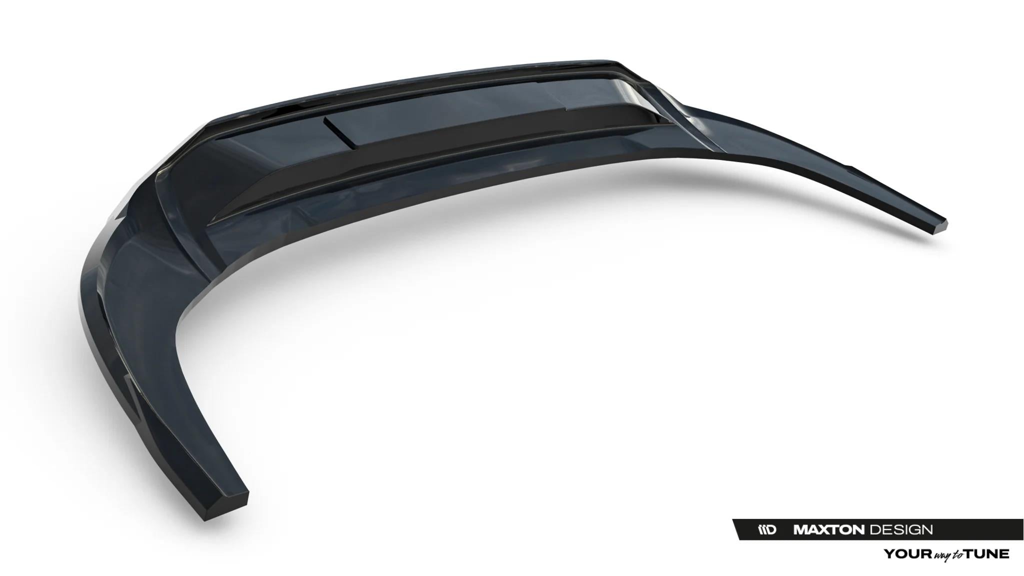 Maxton Design Street+ Mittlerer Diffusor Race Passend für Audi A3 Limousine 8Y Facelift Schwarz Hochglanz
