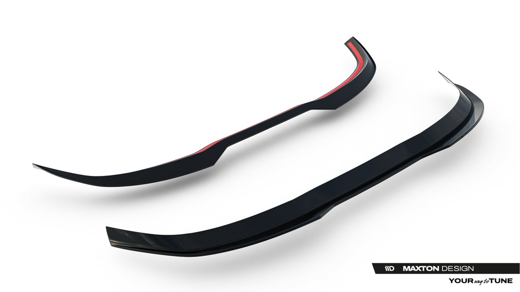 Maxton Design Spoiler CAP passend für Audi A6 S-Line Avant C9 schwarz Hochglanz