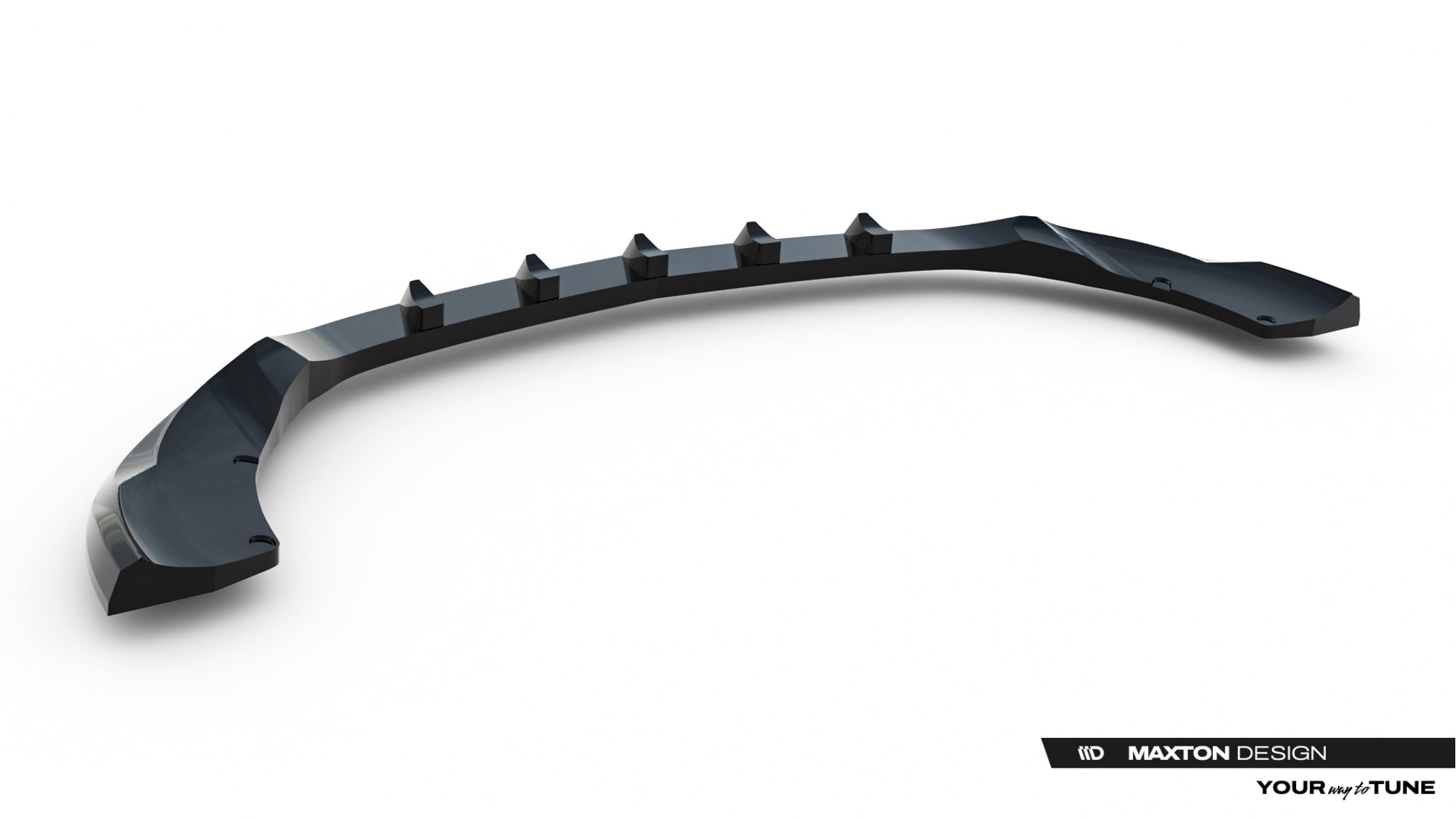 Maxton Design Street+ Spoilerlippe Front Ansatz V.2 passend für Mercedes-AMG GLA 35 H247 Facelift schwarz Hochglanz