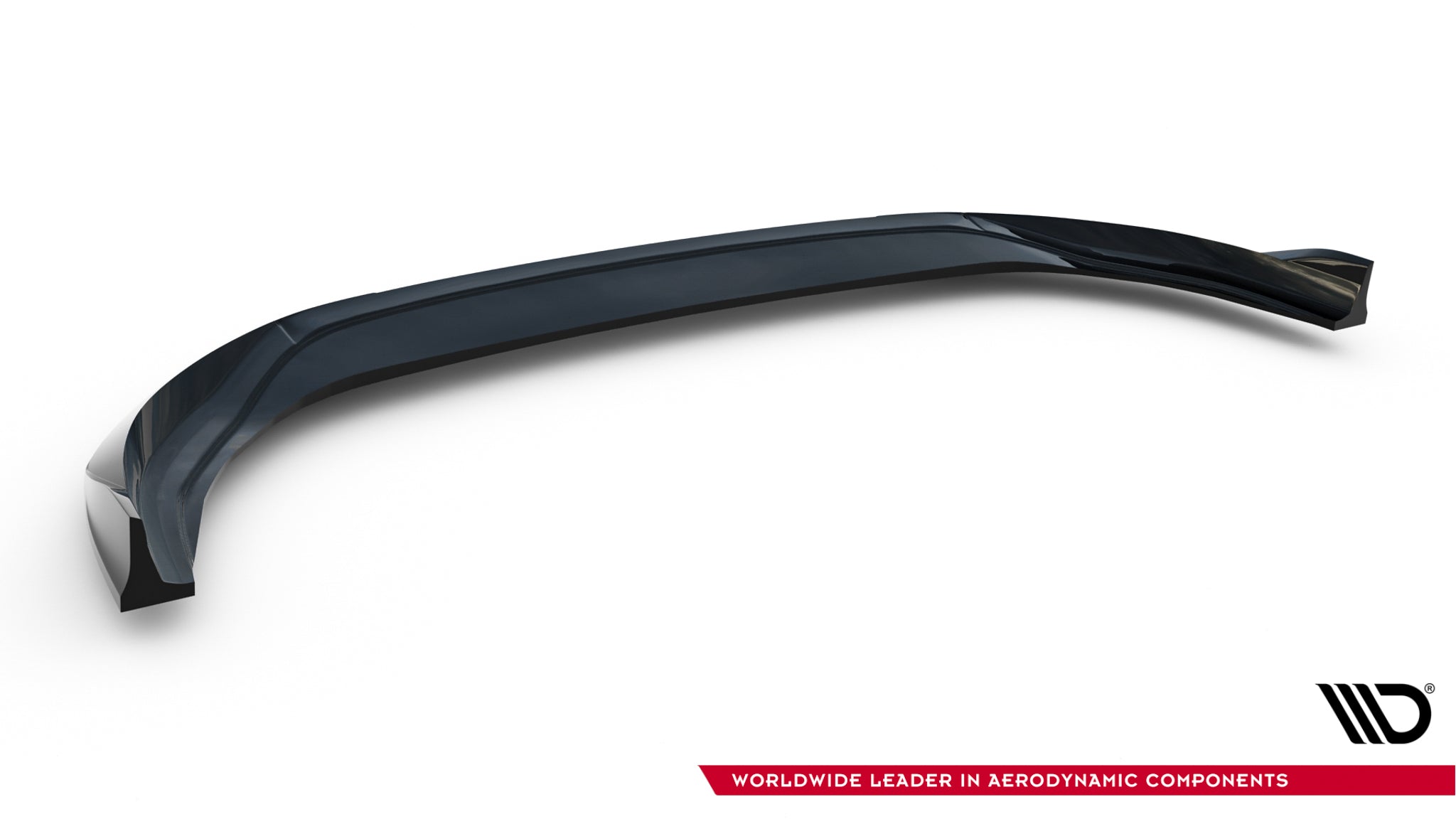 Maxton Design Street+ Spoilerlippe Front Ansatz V.4 passend für VW Golf R Variant Mk8 Facelift schwarz Hochglanz