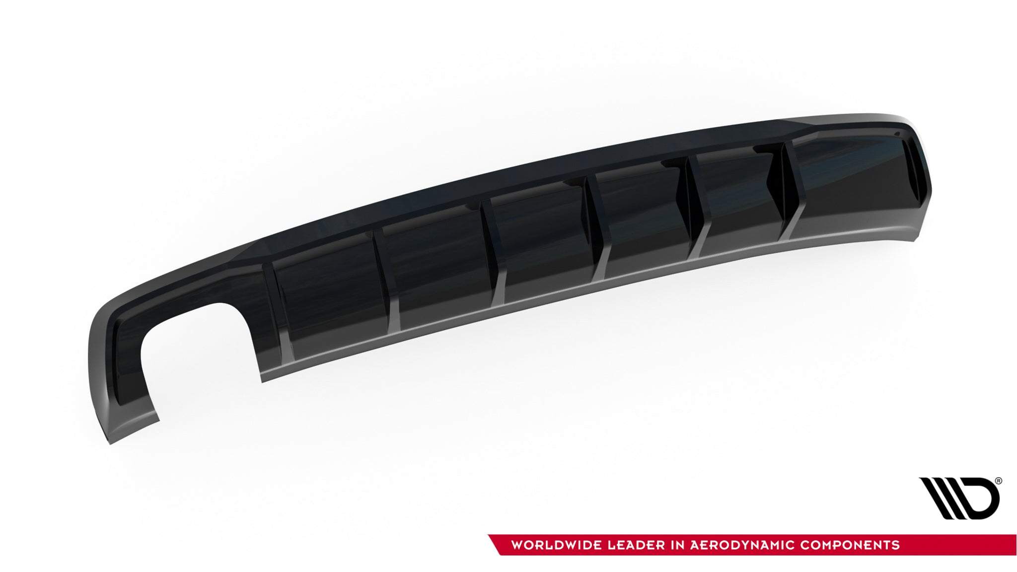 Maxton Design Diffusor Heck Ansatz passend für Audi A3 Limousine 8V (Doppelauspuff li.endrohr)