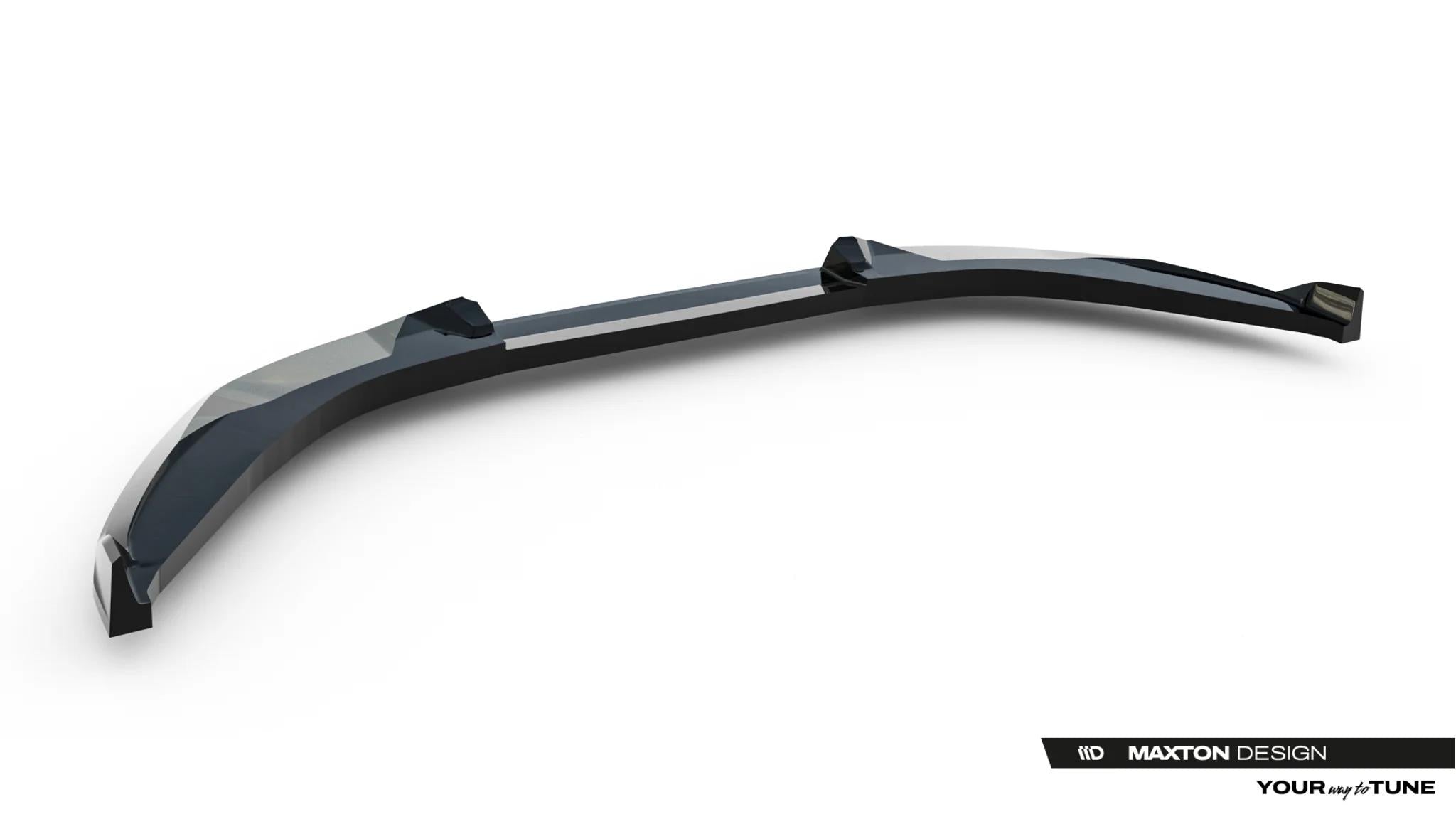 Maxton Design Street+ Spoilerlippe Front Ansatz Passend für Alfa Romeo Junior Mk1 Schwarz Hochglanz