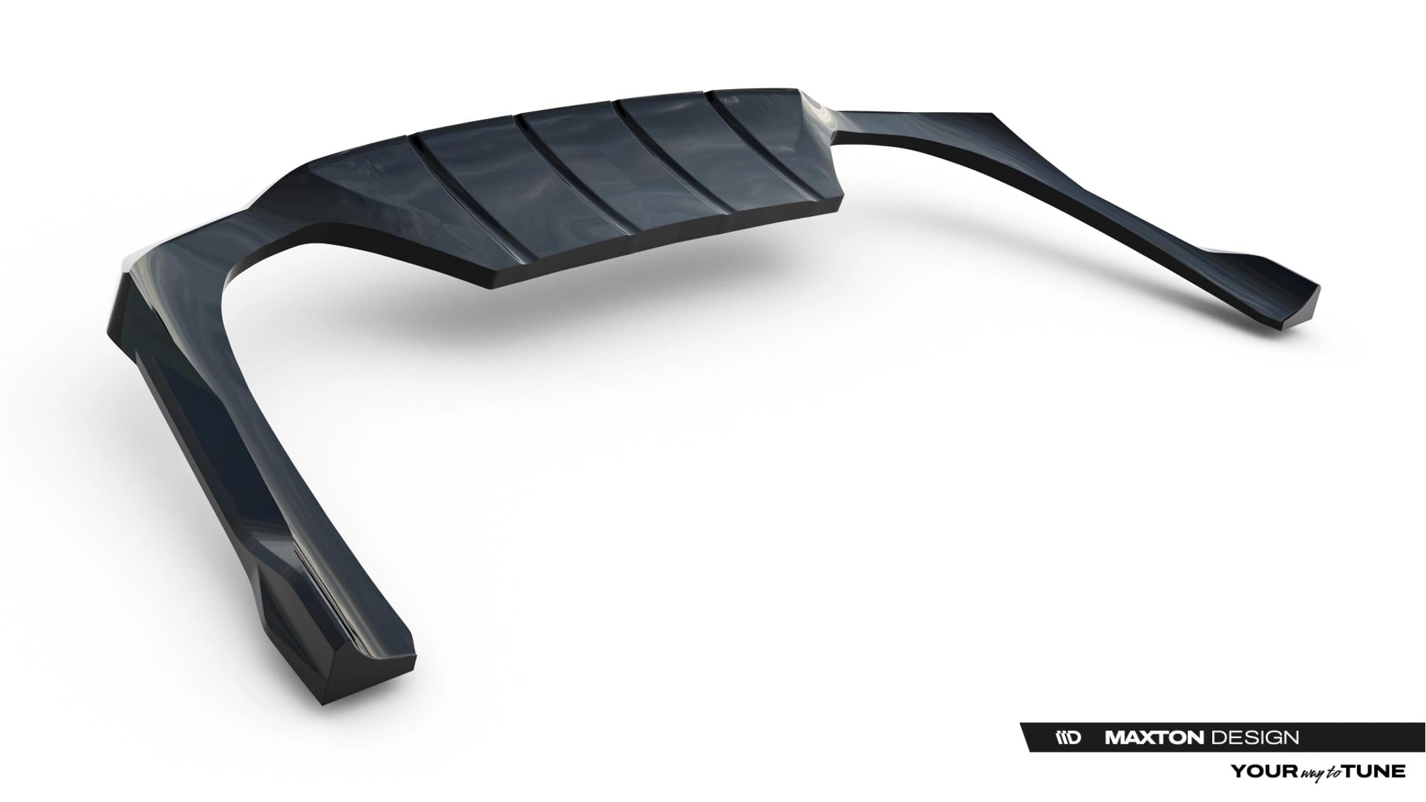Maxton Design Street+ Mittlerer Diffusor RACE passend für Mercedes-AMG E53 Limousine / Kombi W214 schwarz Hochglanz
